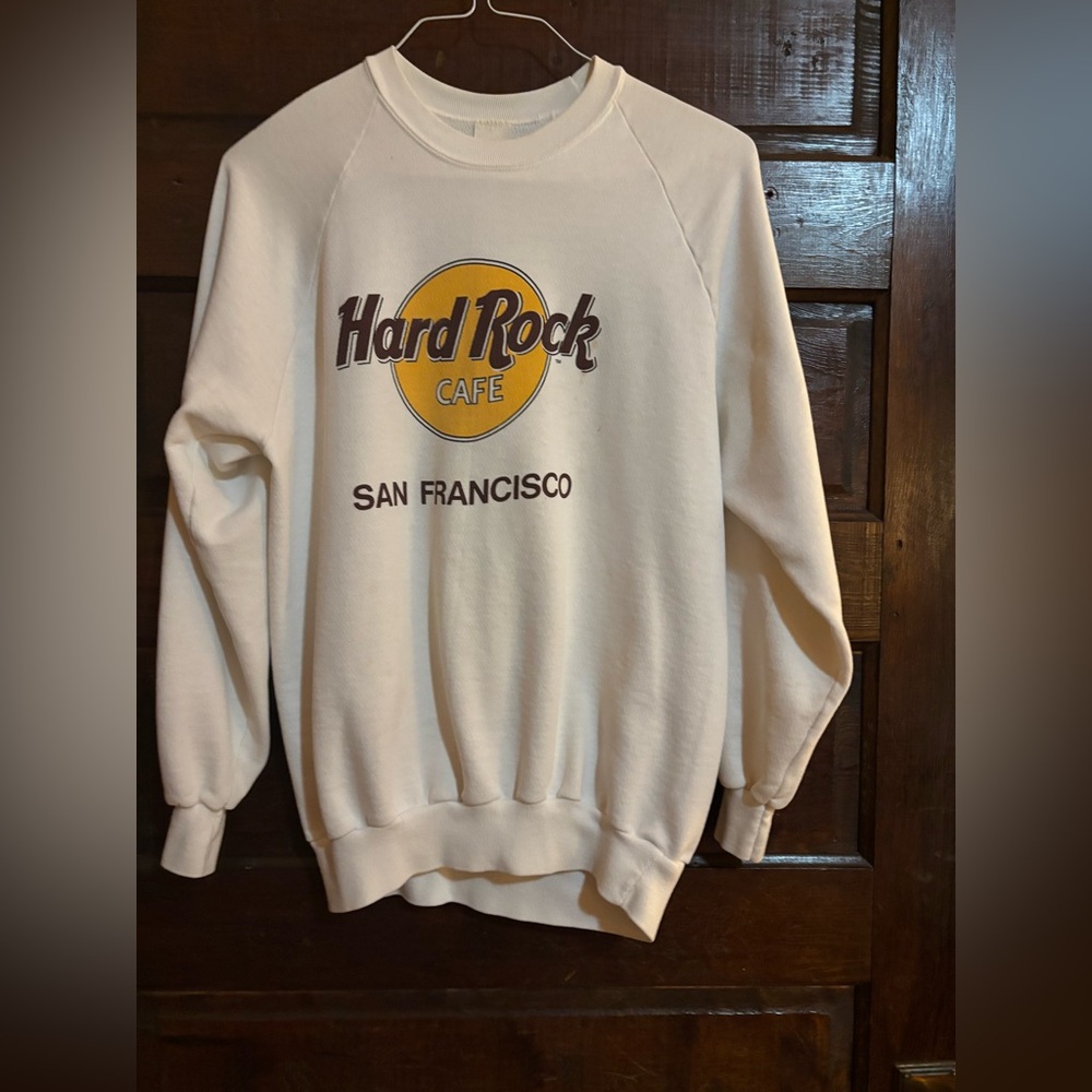 Hard Rock Cafe Vintage White Sweatshirt